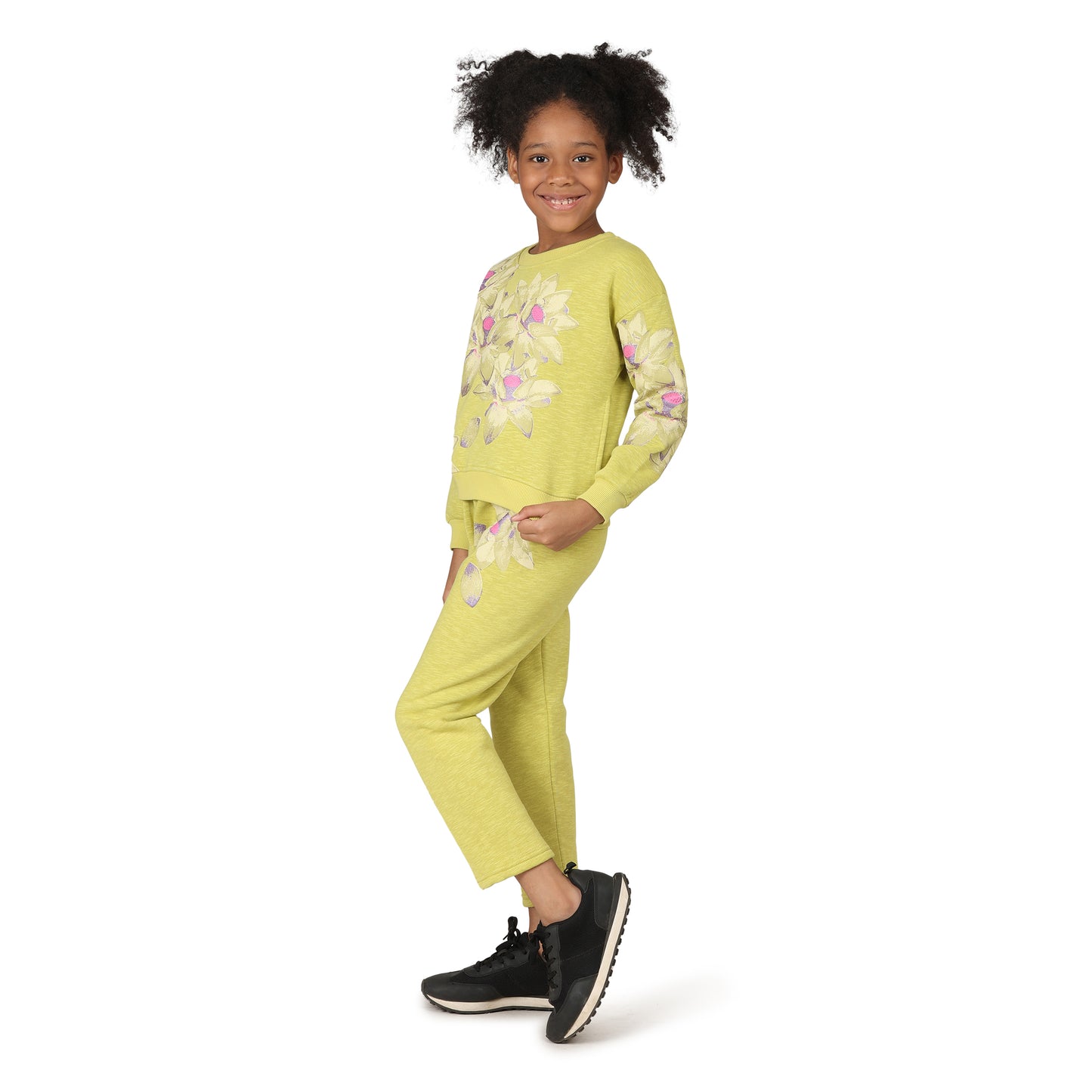 Pampolina Girls Floral Printed Track suit - Liril