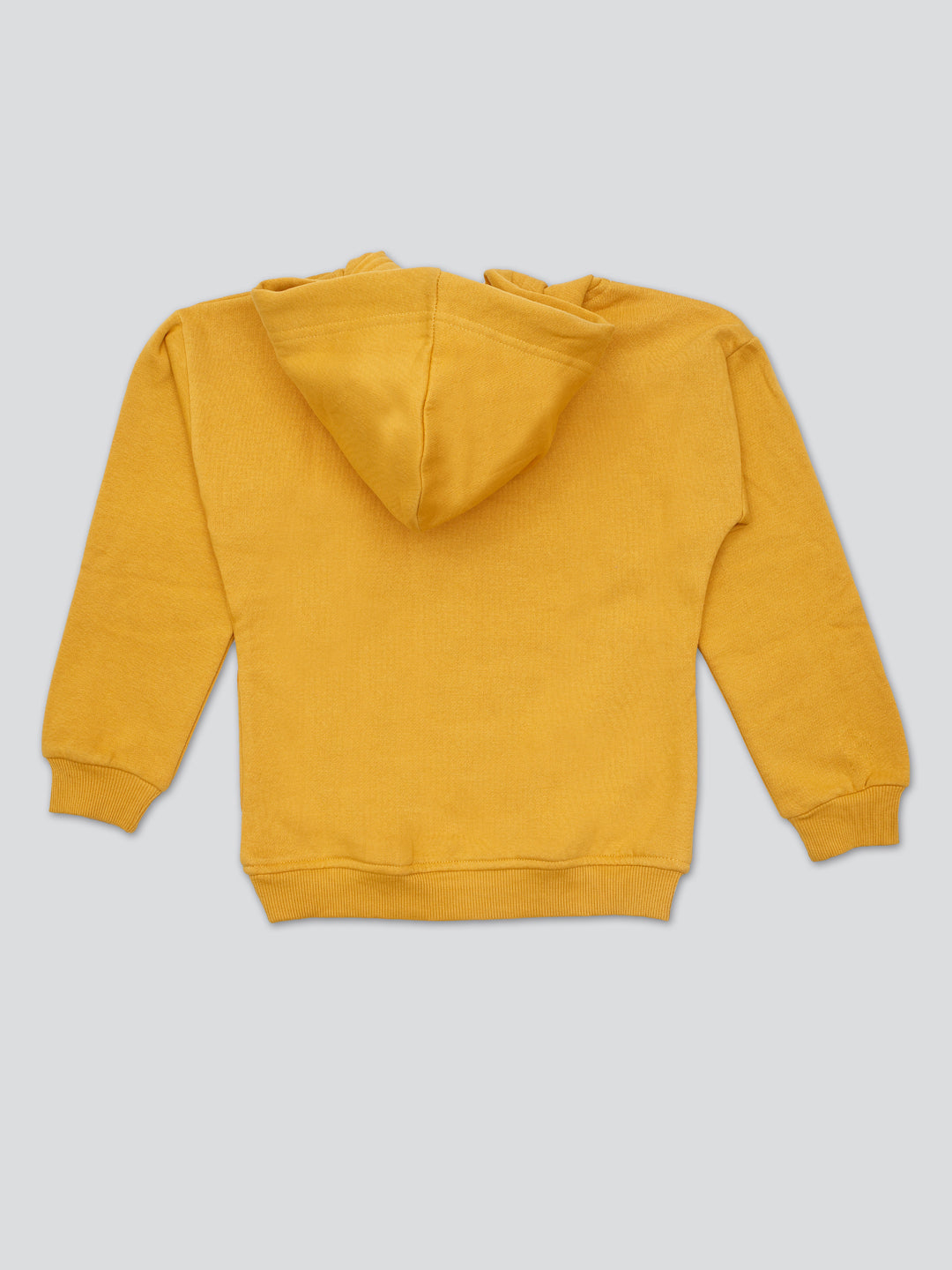 Pampolina Girs Printed Sweatshirt With Hoddie-Mustard