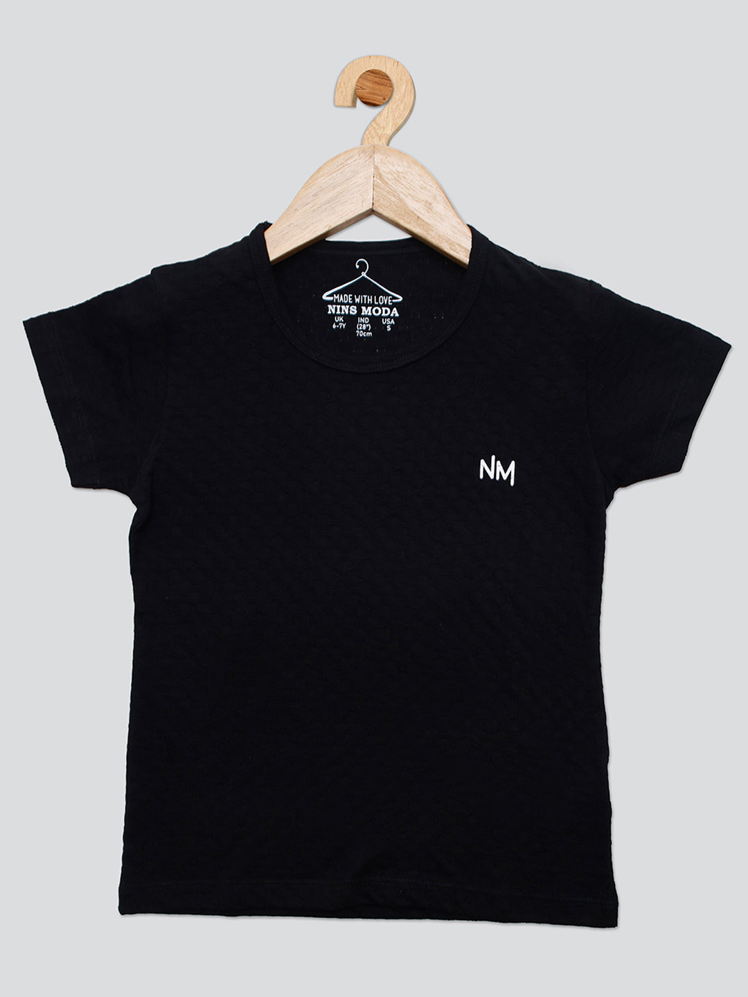 Pampolina Girls Solid Top- Black