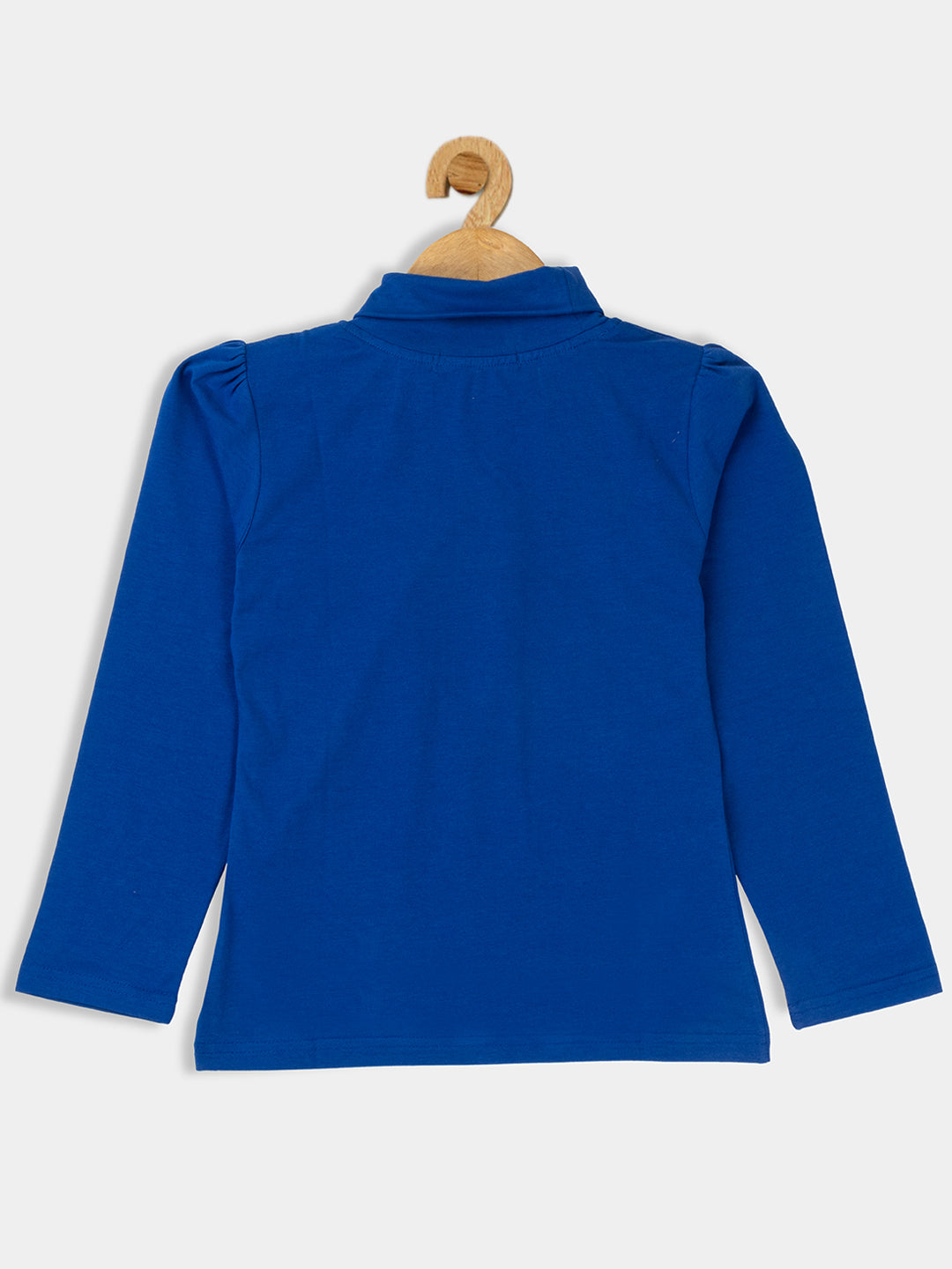 Pampolina Gils Solid High Neck Top-R.Blue