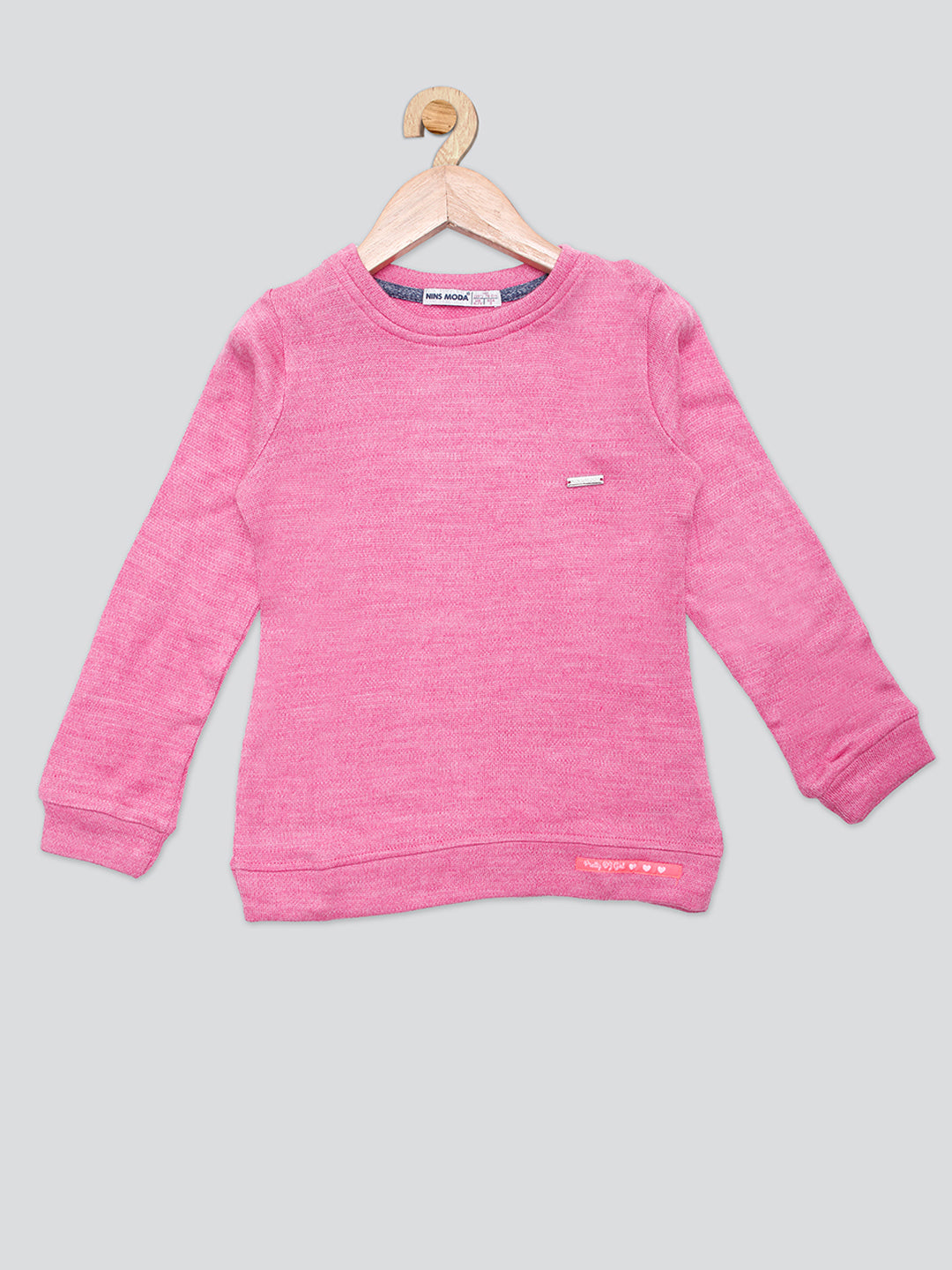 Pampolina Girls Solid wollen Top-Pink