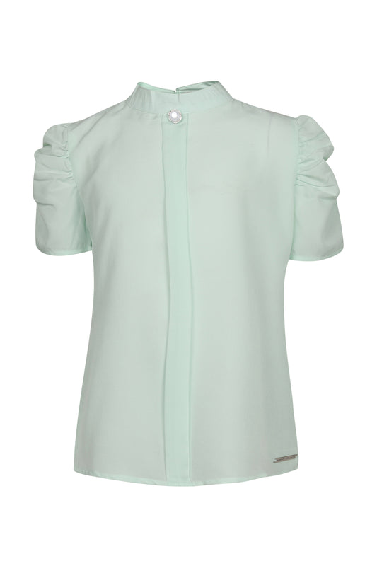 Pampolina Girls textile Solid Top - L.Green