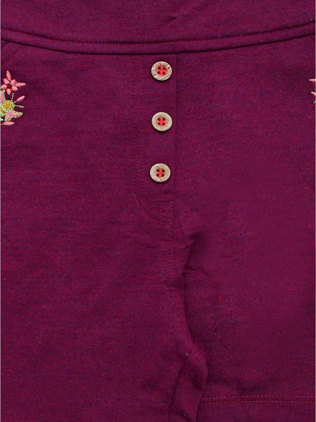 Pampolina Girls Floral Printed Short- Purple