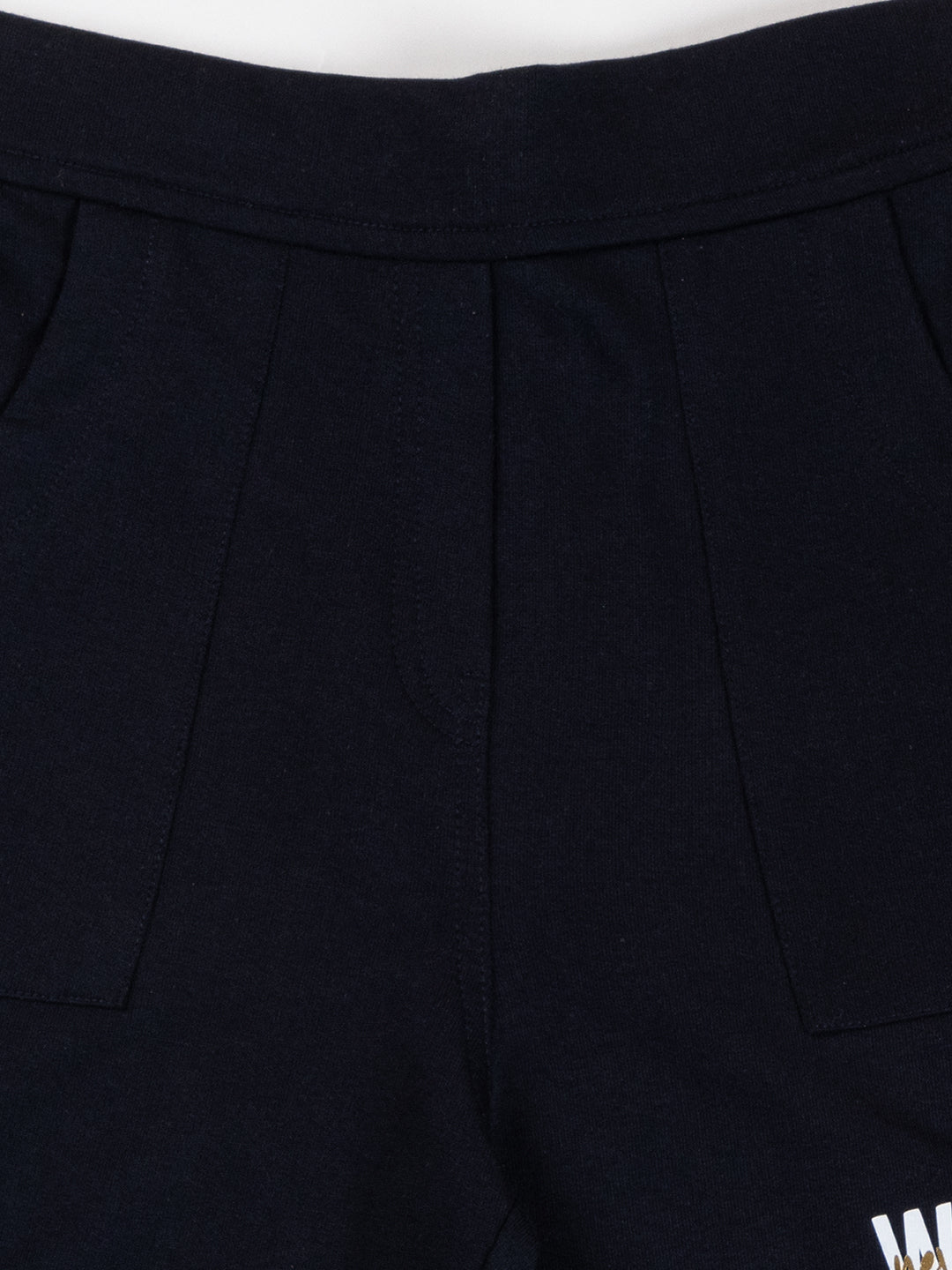 Pampolina Girls Solid Shorts-Navy