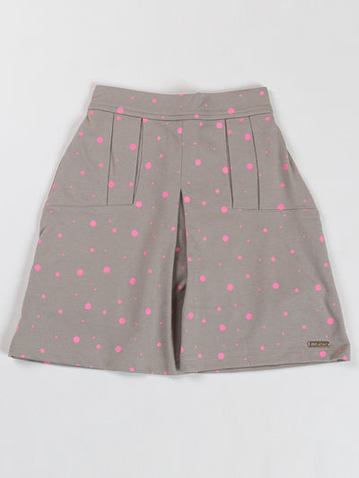 Pampolina Girls Polka Dot Printed Skirt-Grey