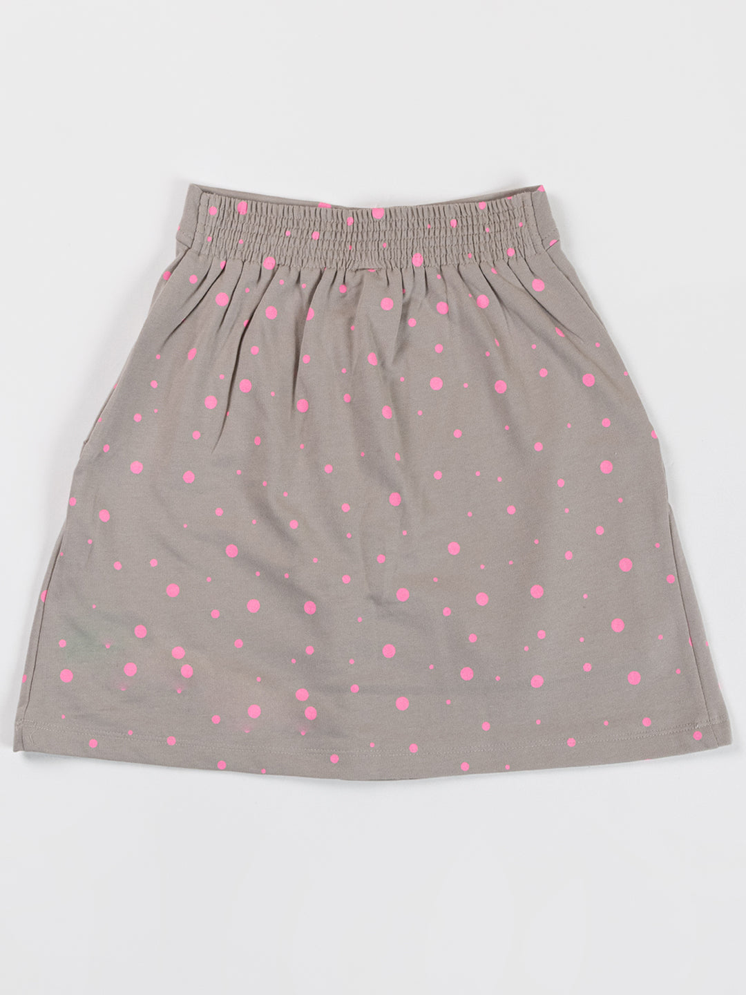 Pampolina Girls Polka Dot Printed Skirt-Grey