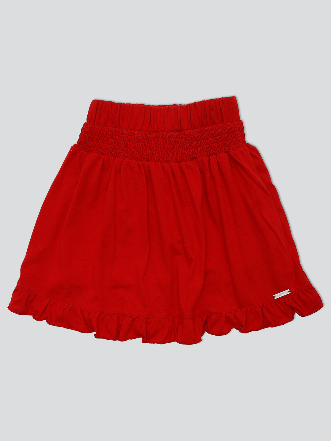 Pampolina Girls Solid Skirt- Red