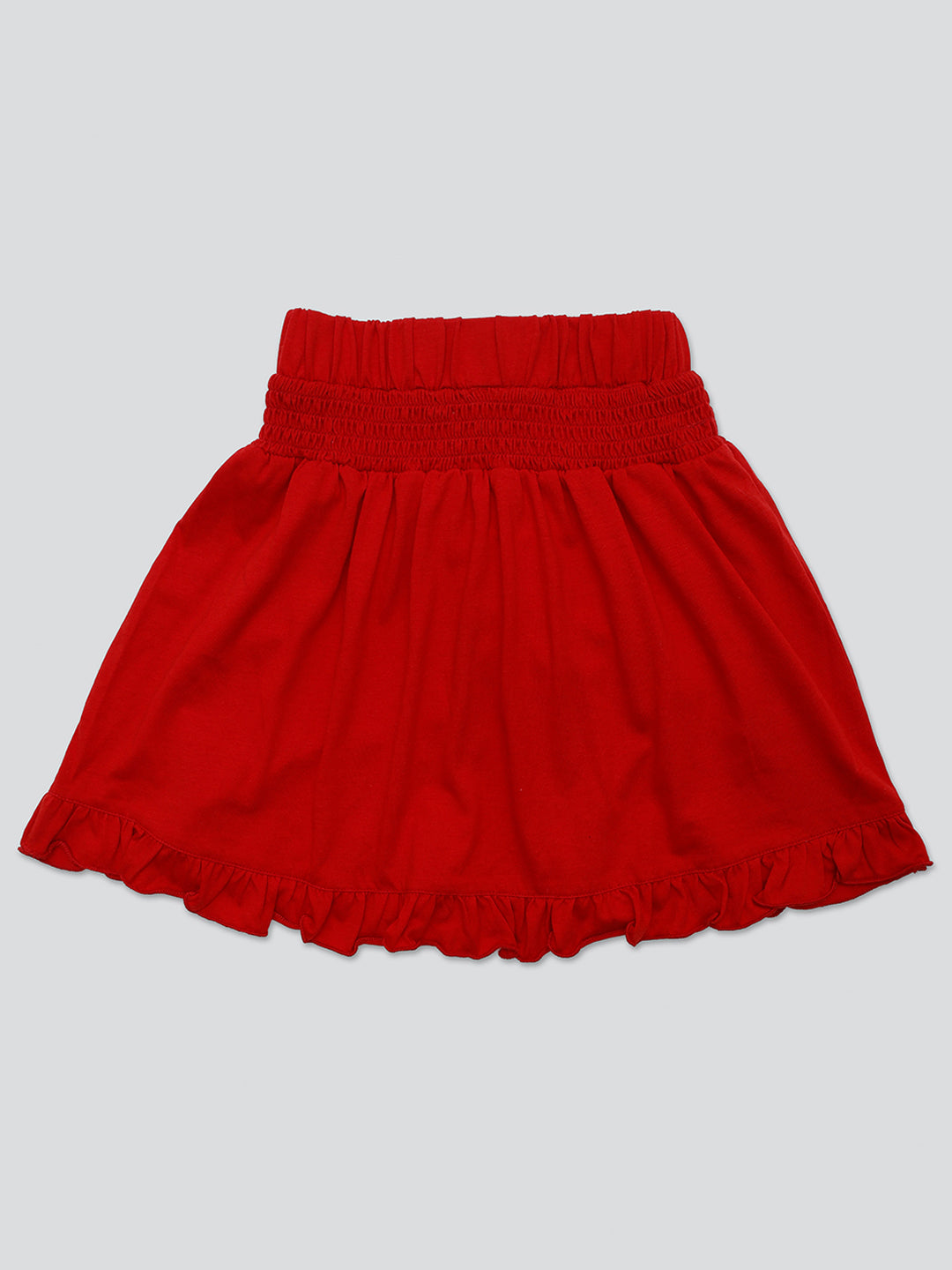 Pampolina Girls Solid Skirt- Red