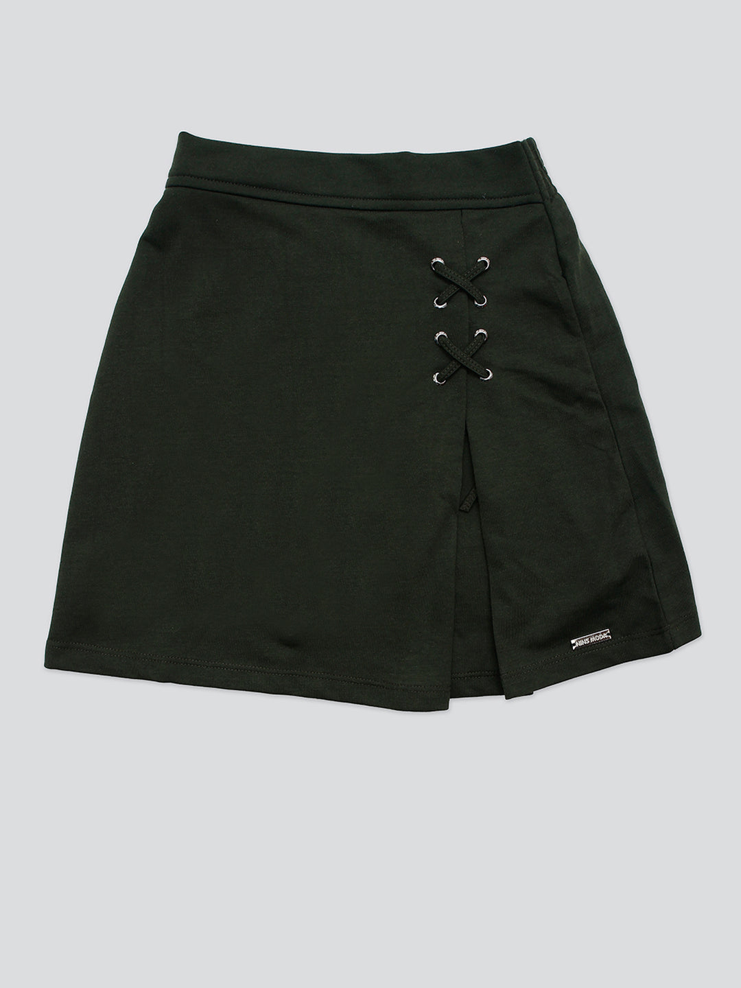 Pampolina Girls Solid Skirt- Olive