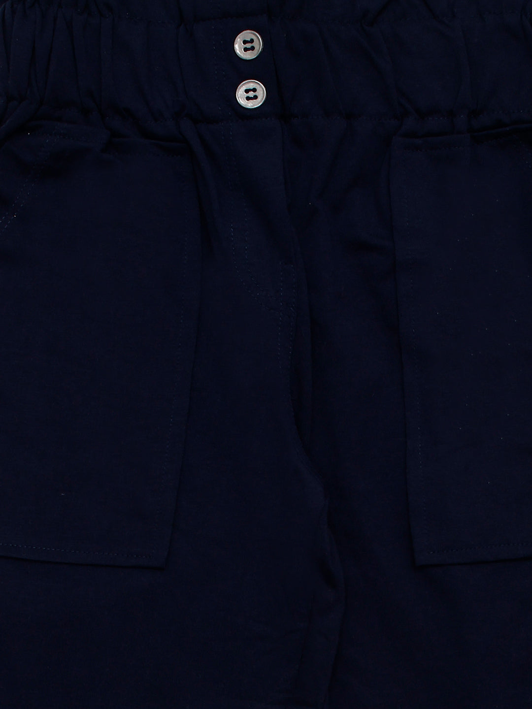 Pampolina Girls Solid Ankle Lenth Capri-Navy
