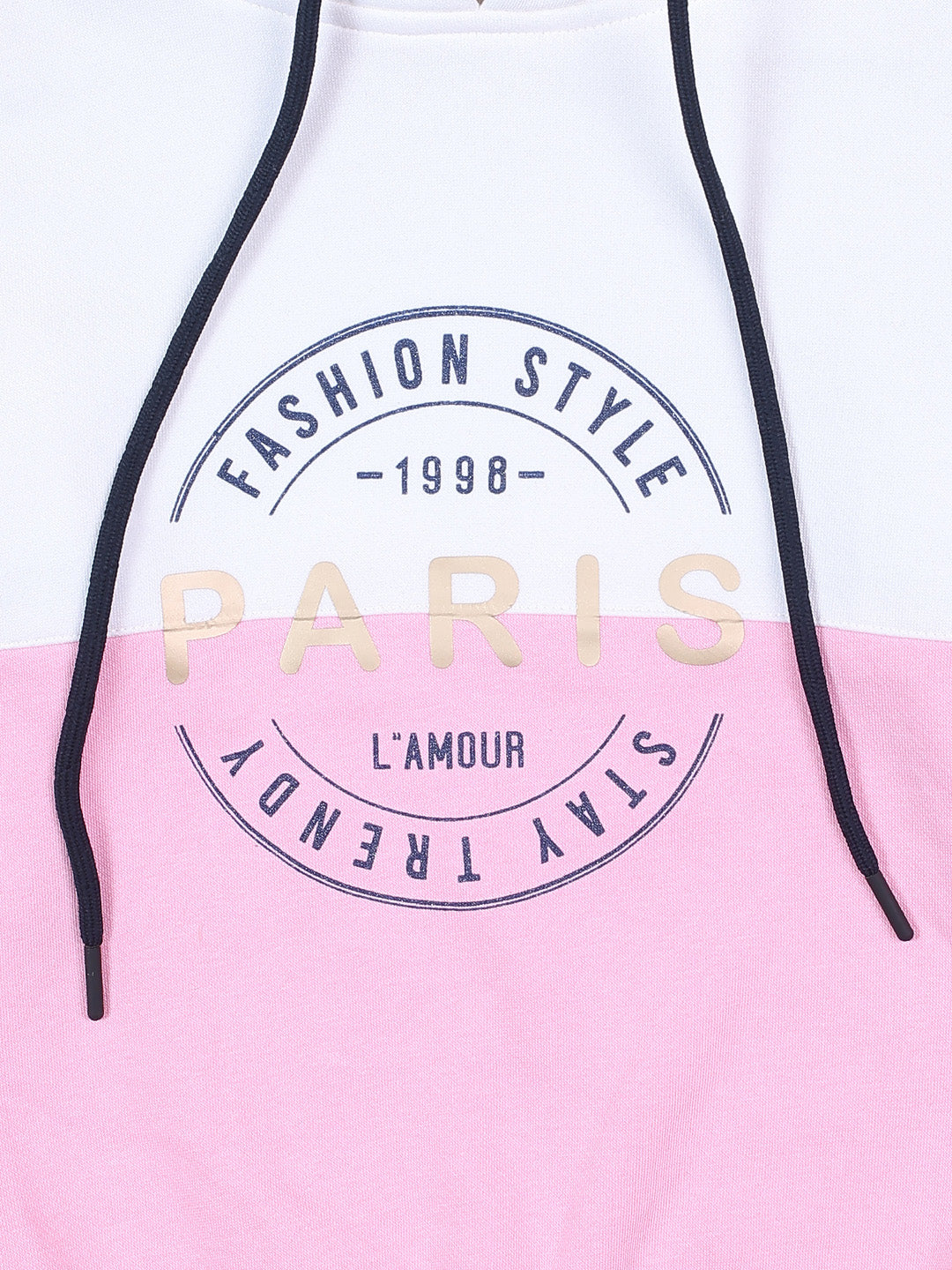 Pampolina Paris Printed Hoddie Sweatshirt -pink