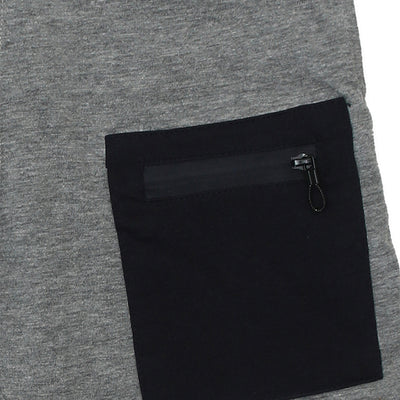 Nins Moda Boys Printed Shorts-Grey