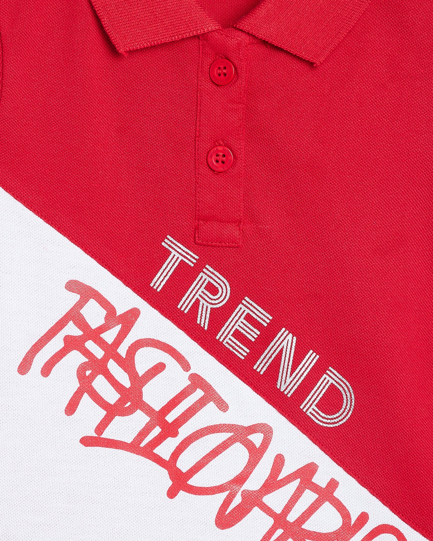 Nins Moda Trend Print Short Sleeves Tee - Red