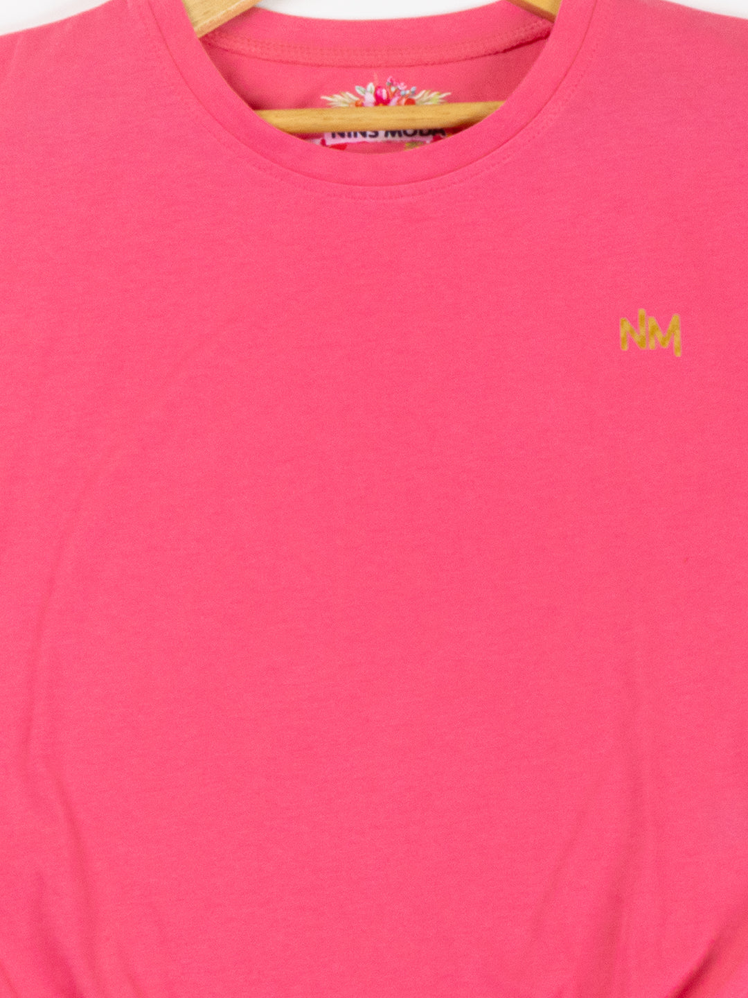 Pampolina Girls Solid Top With Waist Elastic-Pink