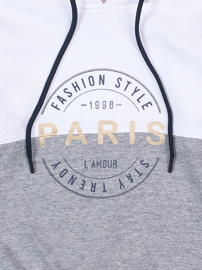 Pampolina Paris Printed Hoddie Sweatshirt -Grey