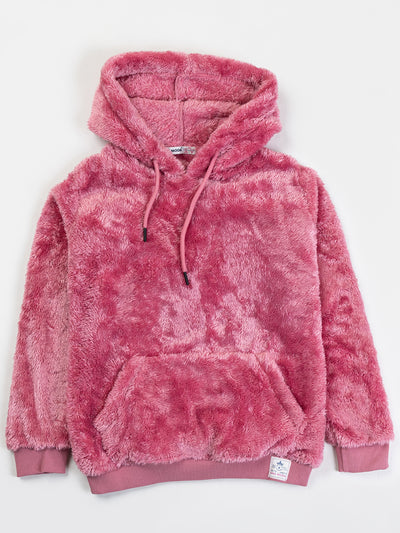 Pampolina Girls Solid Sweatshirt Hoodie - Pink