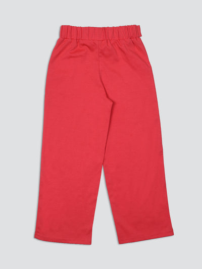 Pampolina Girls Solid  Lower With Belt - Coral