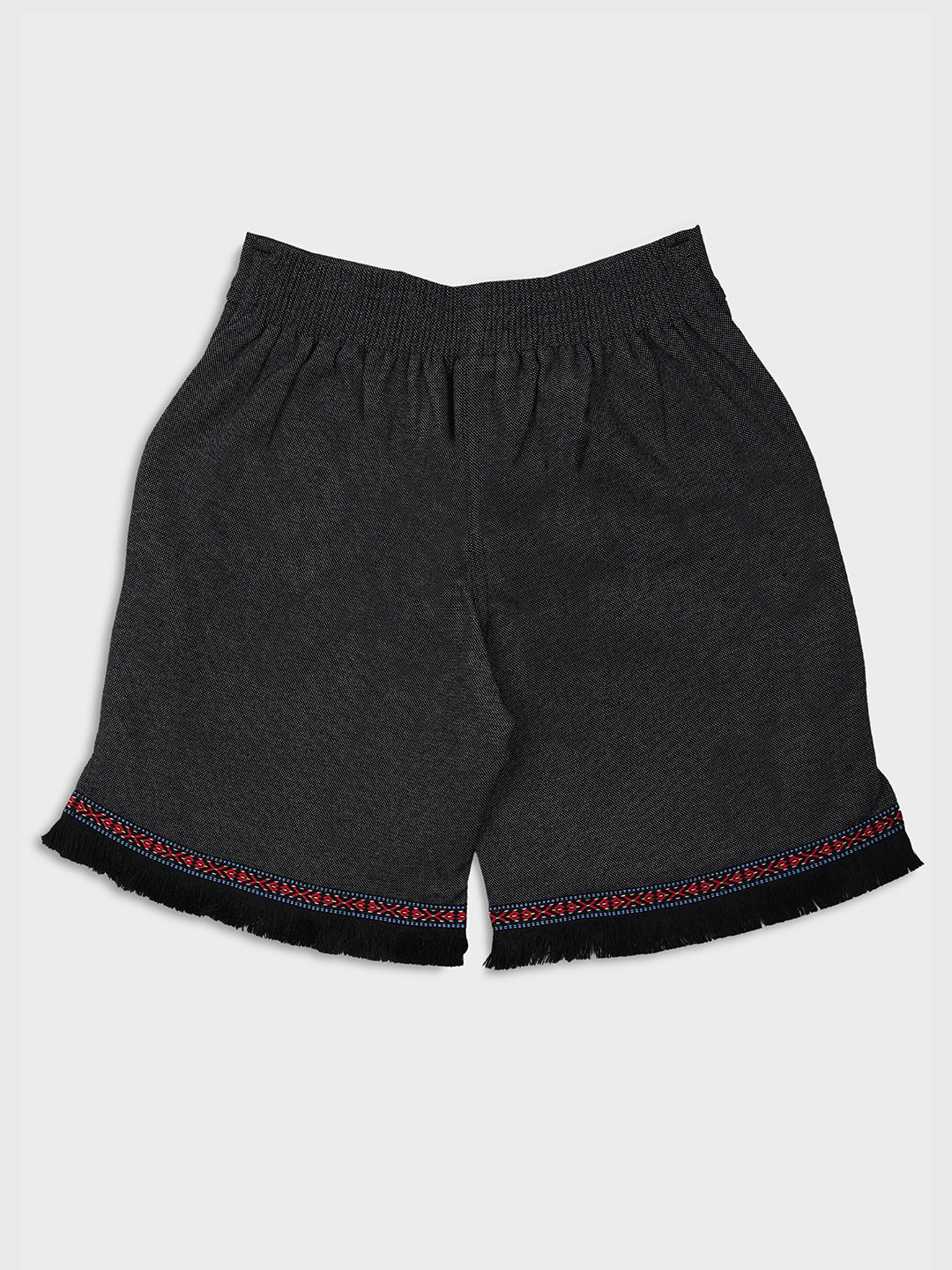 Ziama Girls Stylish Solid Shorts-Anthra