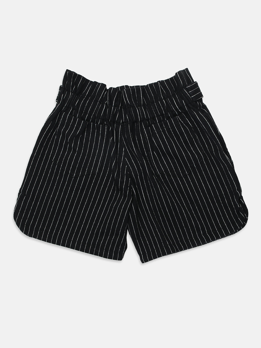 Ziama Girls Stylish Lining Shorts -Black