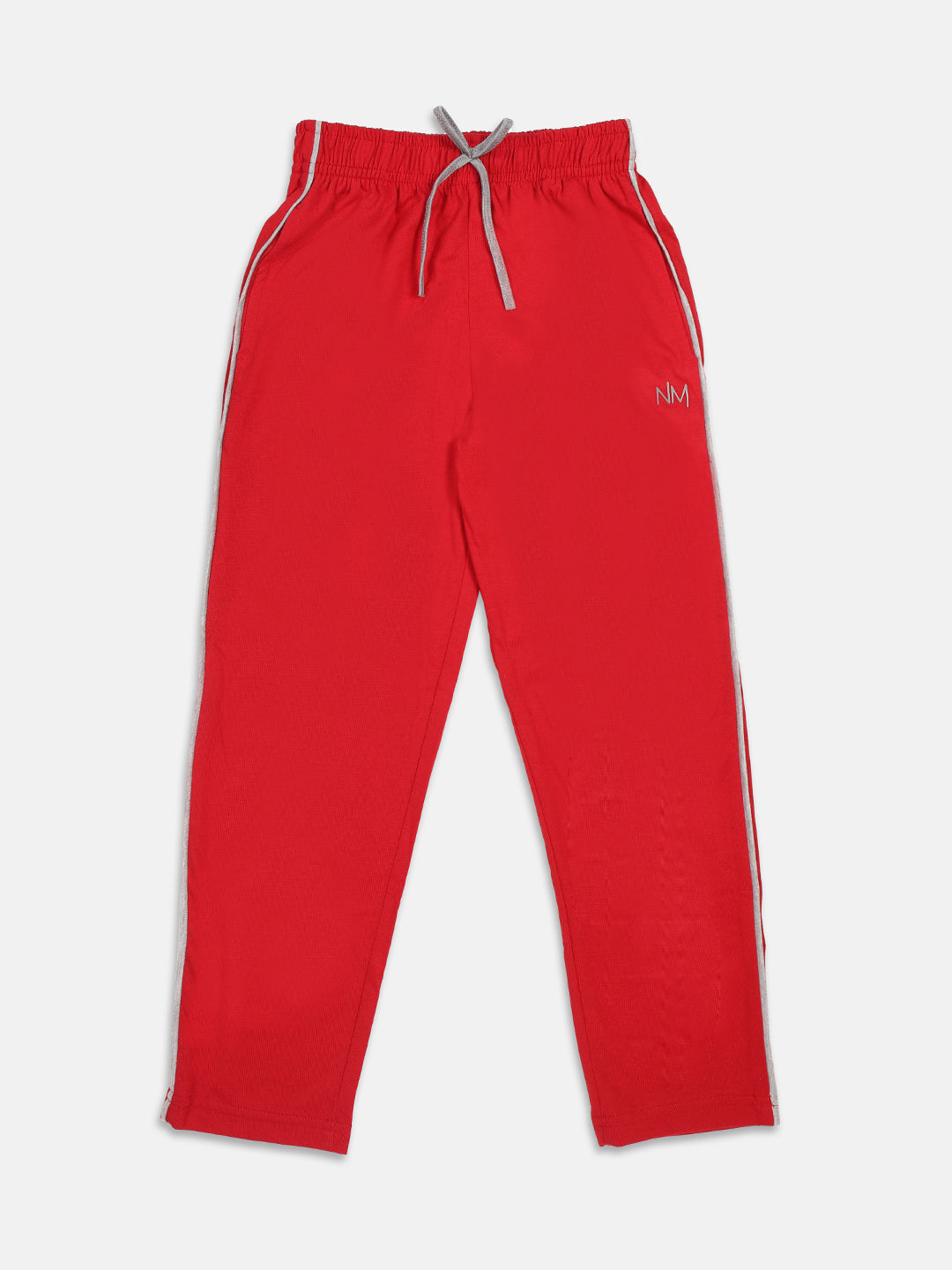 Nins Moda Full Length Side Tape Detailing Track Pants - Red