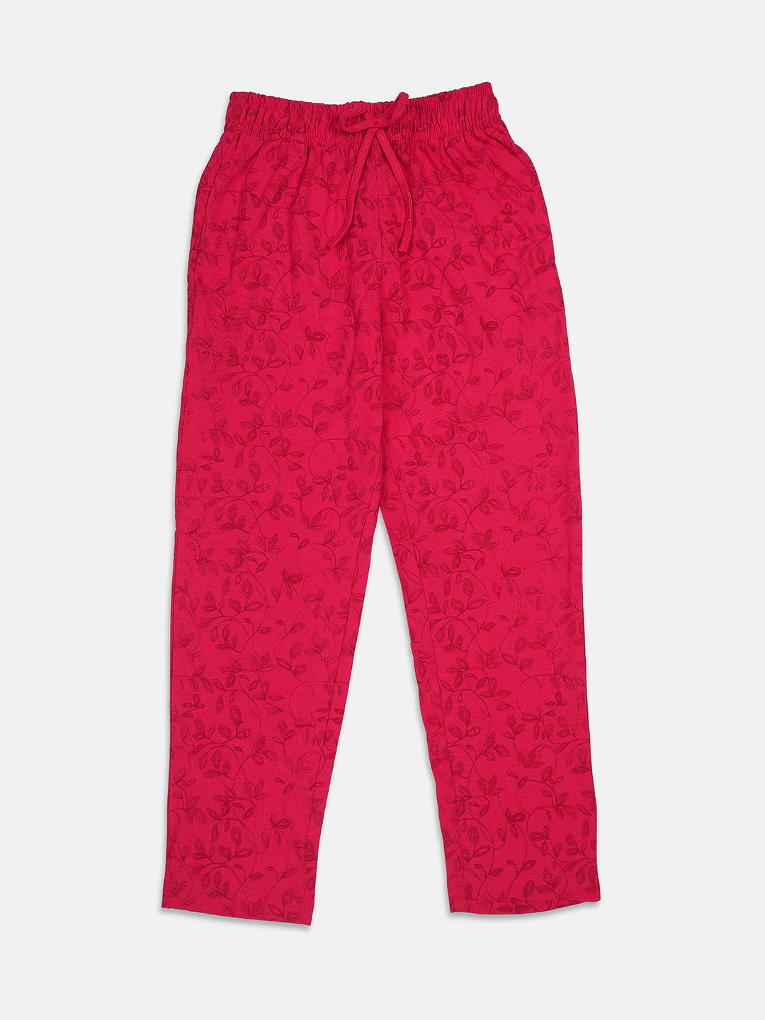 Nins Moda Full Length All Over Printed Track Pants - Magenta Pink