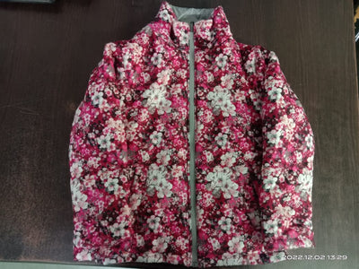 Pampolina Girls Light weight Reversible  Full Sleeve Jacket-Grey/Pink
